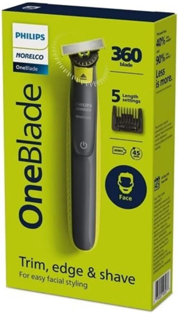 Philips Norelco QP2724/70 OneBlade 電動トリマー デュアルプロテクションシステム 5イン1 調節可能な櫛 革新的な360ブレード